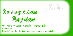 krisztian majdan business card