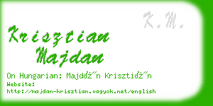 krisztian majdan business card